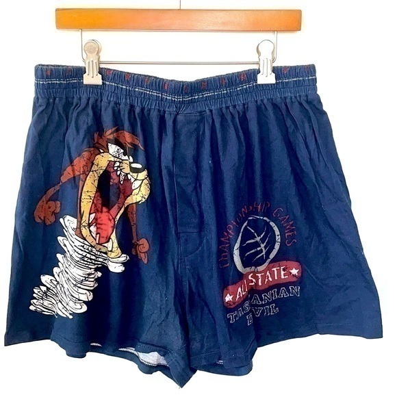 WARNER BROS. | VINTAGE Circa 1999 Tasmanian Devil Men’s Boxer Shorts Size Medium - Picture 1 of 4